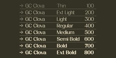 GC Clova by Glyphonic — Display Font — thumbnail 8