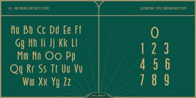 GC Neomilan - Neo Art Deco Typeface by Glyphonic — Decorative Font — thumbnail 2