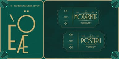 GC Neomilan - Neo Art Deco Typeface by Glyphonic — Decorative Font — thumbnail 6