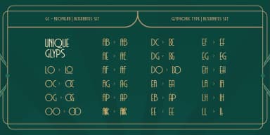GC Neomilan - Neo Art Deco Typeface by Glyphonic — Decorative Font — thumbnail 7
