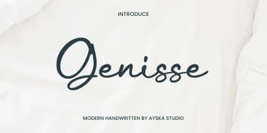 Genisse by Ayska — Script Handwritten Font — thumbnail 1