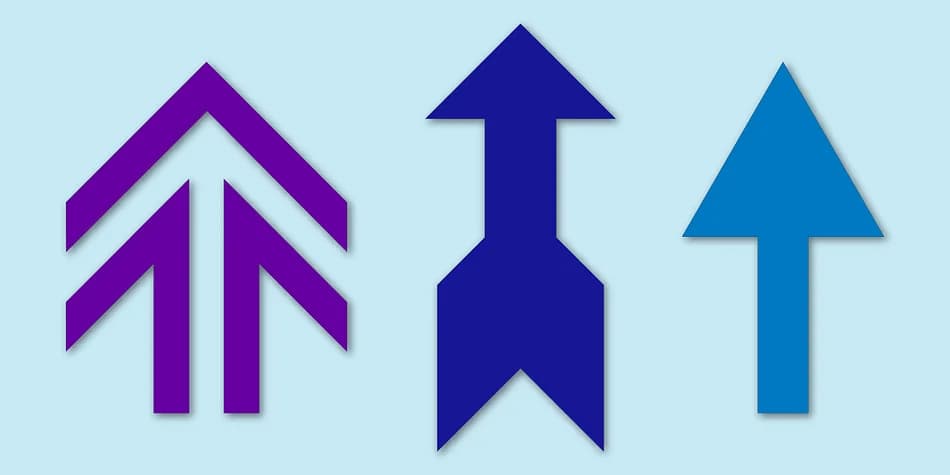 Geometric Arrows by Gerald Gallo Fonts — Dingbats Font