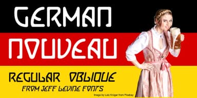 German Nouveau JNL by Jeff Levine Fonts — Decorative Font — thumbnail 1
