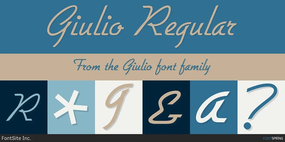 Giulio by FontSite Inc. — Script Handwritten Font