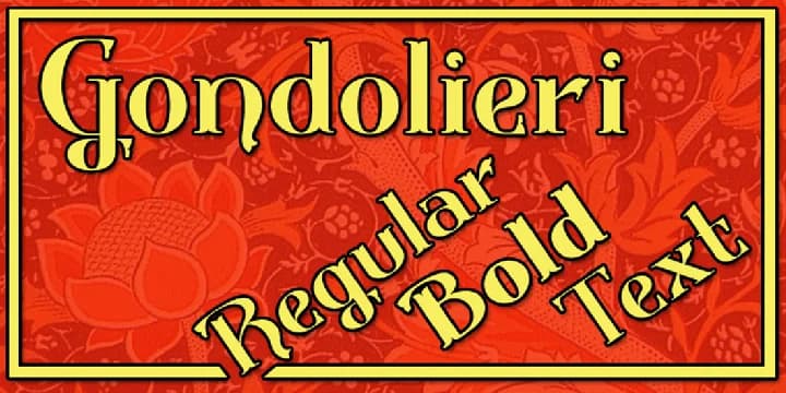 Gondolieri by Greater Albion Typefounders — Decorative Font
