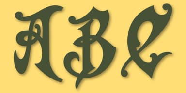 GOTHIC INITIALS by Gerald Gallo Fonts — Blackletter Font — thumbnail 2