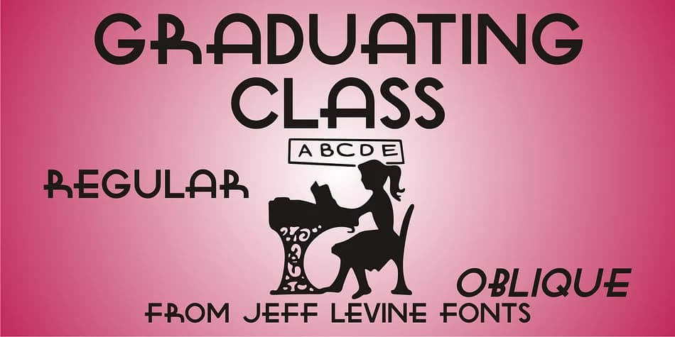 GRADUATING CLASS JNL by Jeff Levine Fonts — Decorative Font
