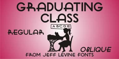 GRADUATING CLASS JNL by Jeff Levine Fonts — Decorative Font — thumbnail 1
