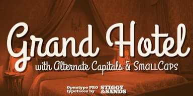 Grand Hotel Pro by Stiggy & Sands — Script Handwritten Font — thumbnail 1