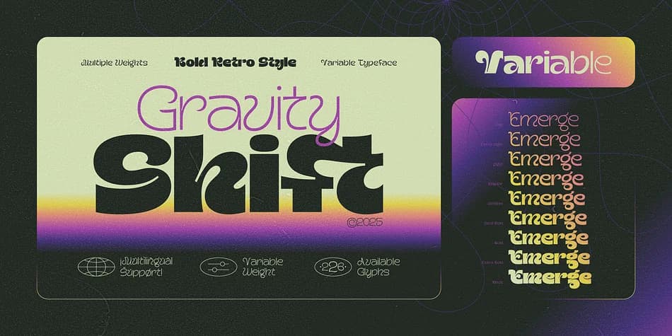Gravity Shift by Gleb Guralnyk — Decorative Font — preview 1