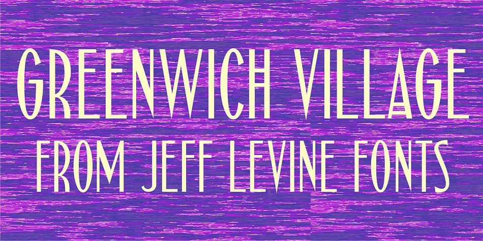 GREENWICH VILLAGE JNL by Jeff Levine Fonts — Decorative Font