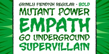 GRIMLY FIENDISH by Comicraft — Decorative Font — thumbnail 2