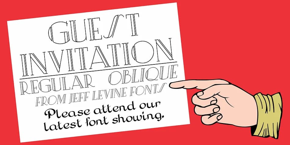 GUEST INVITATION JNL by Jeff Levine Fonts — Decorative Font