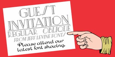 GUEST INVITATION JNL by Jeff Levine Fonts — Decorative Font — thumbnail 1