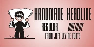 HANDMADE HEADLINE JNL by Jeff Levine Fonts — Decorative Font — thumbnail 1