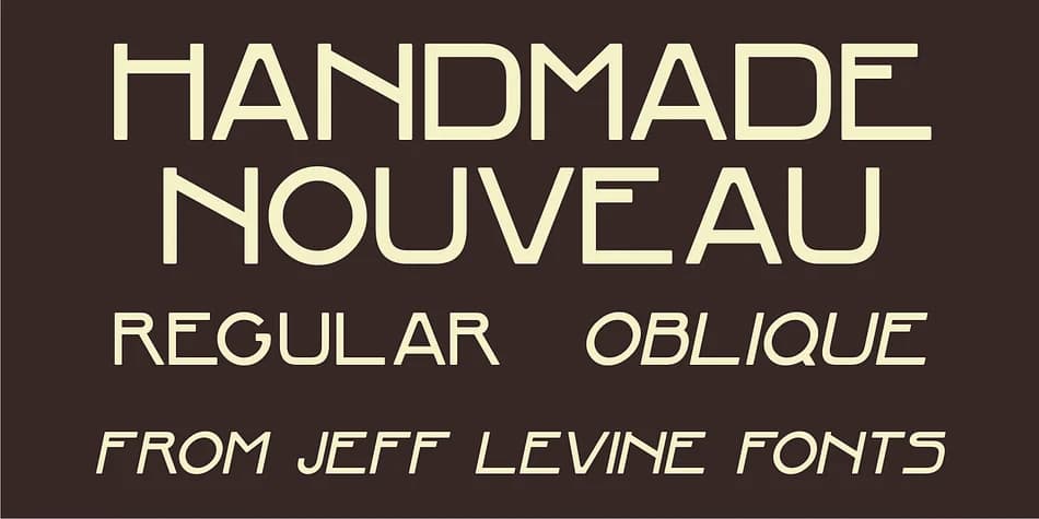 HANDMADE NOUVEAU JNL by Jeff Levine Fonts — Decorative Font
