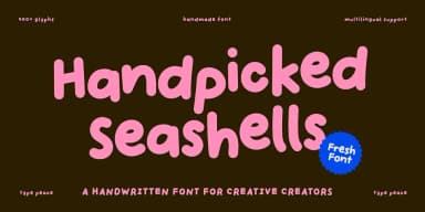 Handpicked Seashells by type peace — Decorative Font — thumbnail 1