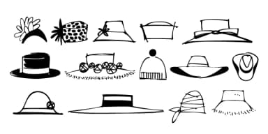 Hat Doodles by Outside the Line — Dingbats Font — thumbnail 2