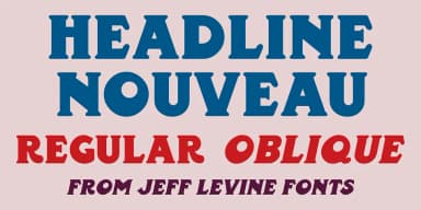HEADLINE NOUVEAU JNL by Jeff Levine Fonts — Decorative Font — thumbnail 1