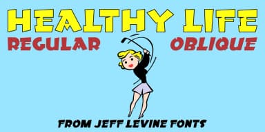 HEALTHY LIFE JNL by Jeff Levine Fonts — Decorative Font — thumbnail 1