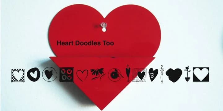 Heart Doodles Too by Outside the Line — Dingbats Font
