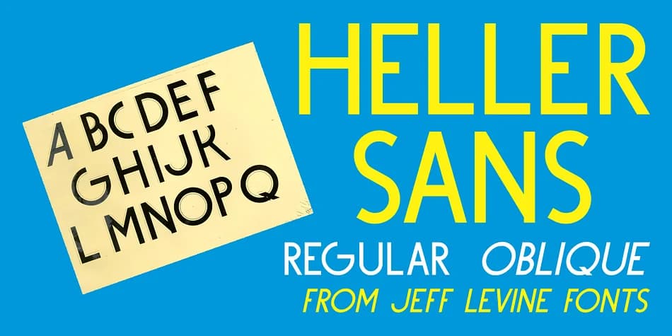 HELLER SANS JNL by Jeff Levine Fonts — Decorative Font