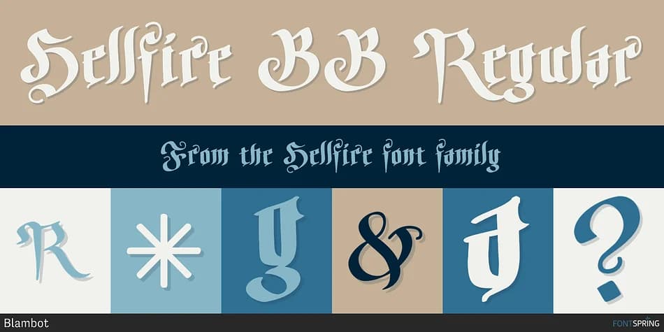 Hellfire by Blambot — Blackletter Font