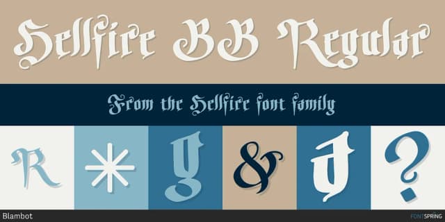 Hellfire by Blambot — Blackletter Font
