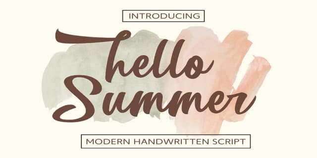 Hello Summer by Aditastudios — Script Handwritten Font