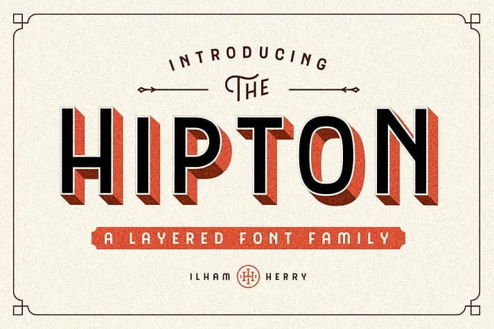 Hipton by Ilham Herry — Decorative Font — preview 1