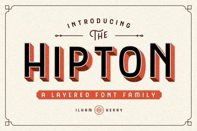 Hipton by Ilham Herry — Decorative Font