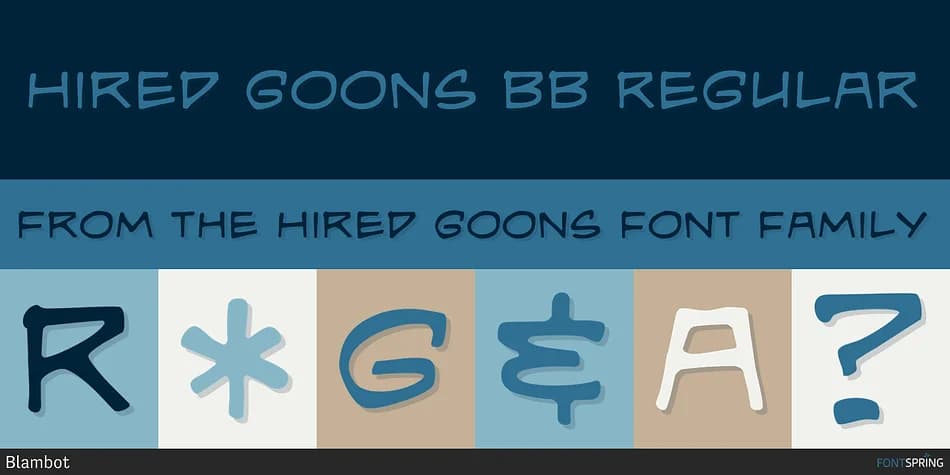 HIRED GOONS by Blambot — Decorative Font