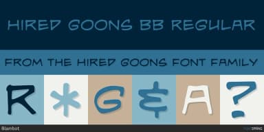 HIRED GOONS by Blambot — Decorative Font — thumbnail 1