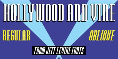 HOLLYWOOD AND VINE JNL by Jeff Levine Fonts — Decorative Font — thumbnail 1