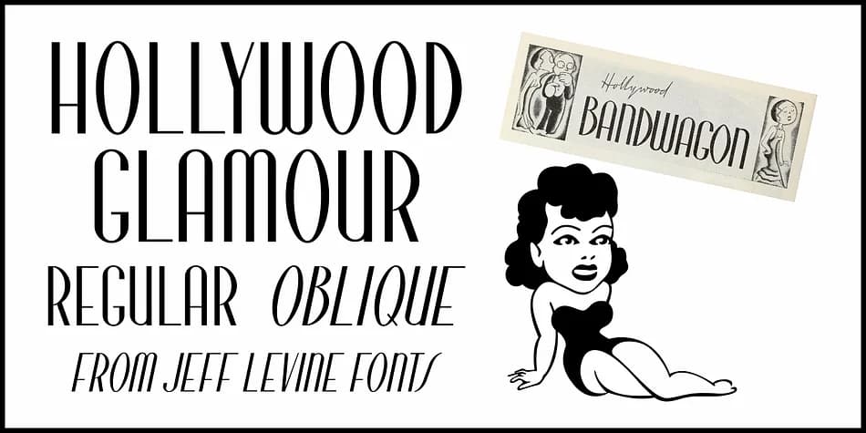 Hollywood Glamour JNL by Jeff Levine Fonts — Decorative Font