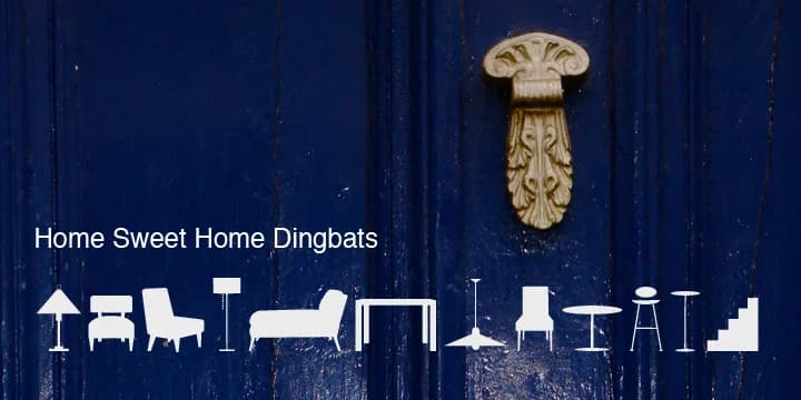 Home Sweet Home Dingbats by Outside the Line — Dingbats Font