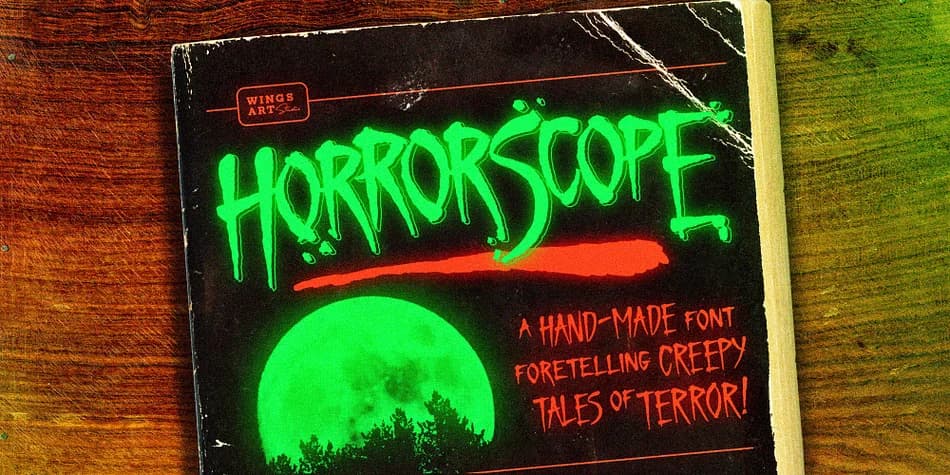 HorrorScope by Wingsart Studio — Display Font
