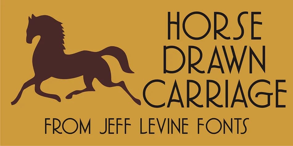 HORSE DRAWN CARRIAGE JNL by Jeff Levine Fonts — Decorative Font