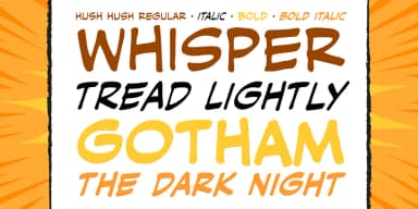 HUSH HUSH by Comicraft — Decorative Font — thumbnail 2