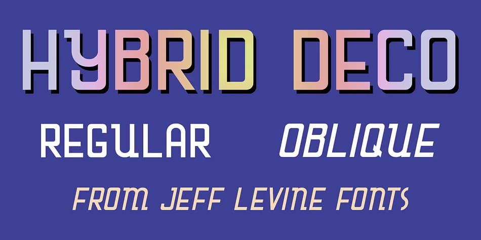 HYBRID DECO JNL by Jeff Levine Fonts — Decorative Font
