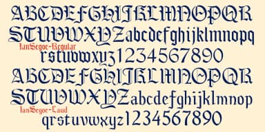 IanSegoe by Ingrimayne Type — Blackletter Font — thumbnail 6
