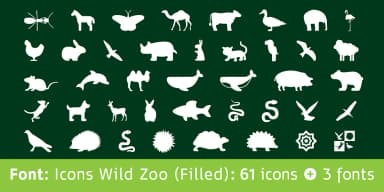 ICONS ANIMALS by Typo Graphic Design — Dingbats Font — thumbnail 1