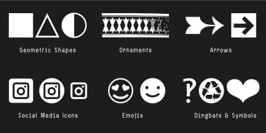 Icons Dingbats Symbols Set by Typo Graphic Design — Dingbats Font — thumbnail 4