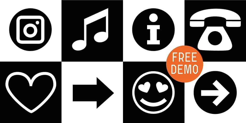 Icons Symbols Set by Typo Graphic Design — Dingbats Font