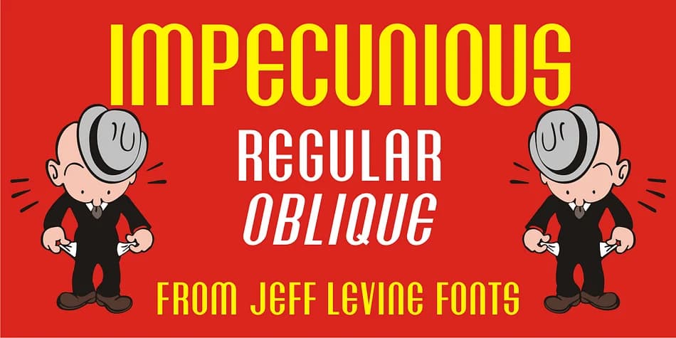 IMPECUNIOUS JNL by Jeff Levine Fonts — Decorative Font