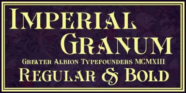 Imperial Granum by Greater Albion Typefounders — Decorative Font — thumbnail 3