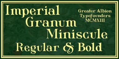 Imperial Granum by Greater Albion Typefounders — Decorative Font — thumbnail 4