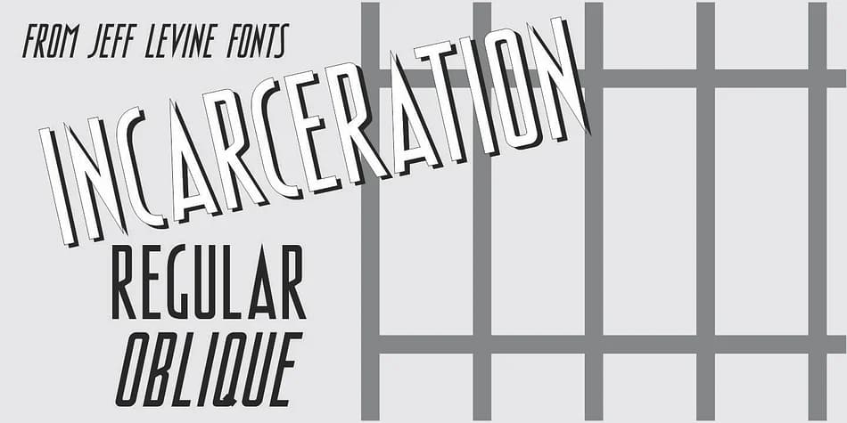 INCARCERATION JNL by Jeff Levine Fonts — Decorative Font