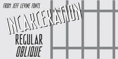 INCARCERATION JNL by Jeff Levine Fonts — Decorative Font — thumbnail 1