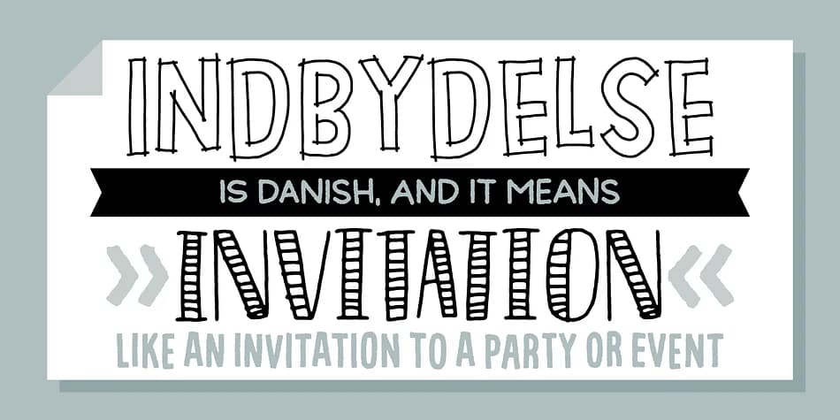 Indbydelse by Pizzadude.dk — Decorative Font